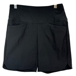 Lady Hagen Womens Black Tummy Control Shorts Size XS Moisture Wicking Activewear